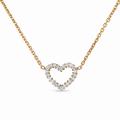 14k Yellow Gold 1/3ct TDW Diamond Heart Necklace (H-I, I1-I2)