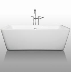 Wyndham Collection Emily Free Standing Soaking Bathtub