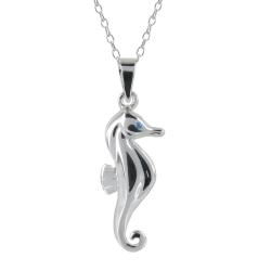 Sunstone Sterling Silver Seahorse Necklace