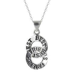 Sunstone Sterling Silver 'Best Friends' Circle Necklace