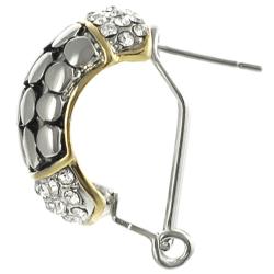 Tressa Two-tone Cubic Zirconia Circle Necklace and Earring Set