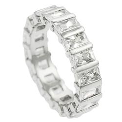 Tressa Sillvertone Cubic Zirconia Ring