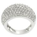 Tressa Silvertone Cubic Zirconia Pave Dome Ring