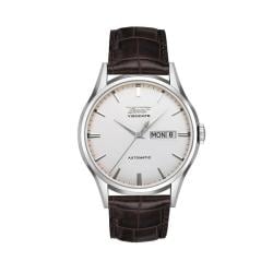 Tissot Men's 'Visodate' Silver Dial Leather Watch