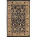 Handmade Mahal Blue/ Gold New Zealand Wool Rug (4' x 6')