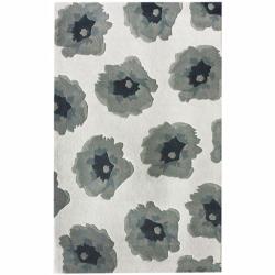 Handmade Luna Whitney New Zealand Wool Rug (7'6 x 9'6)