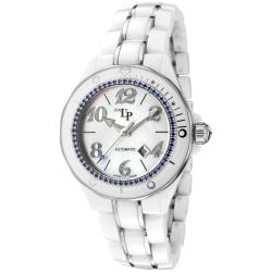 Lucien Piccard Italy Women's 'Celano' White Ceramic & SS Watch