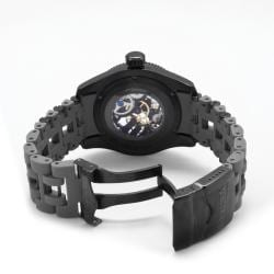 Invicta Men's 'Sea Spider' Black Ion-Plated & Grey Polyurethane Watch