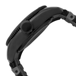 Invicta Men's 'Sea Spider' Black Ion-Plated & Grey Polyurethane Watch