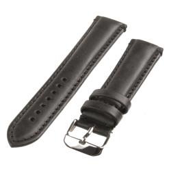 Republic Men's Black Oil Tan Leather Topstitched Watch Strap