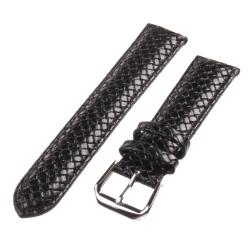 Republic Men's Black Embossed Basketweave Leather Watch Strap