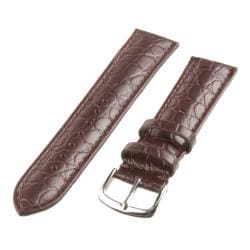 Republic Men's Brown Alligator-embossed Grain Leather Watch Strap