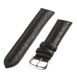 Republic Men's Black Alligator Grain Leather Watch Strap