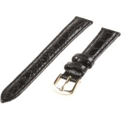 Republic Women's Black Crocodile Grain Leather Watch Strap