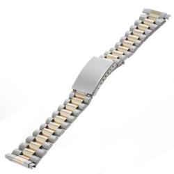 Republic Men's Straight Squeeze End Two-tone Watch Bracelet