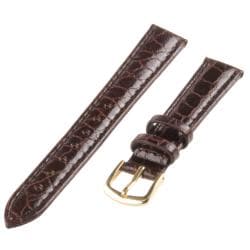 Republic Women's Brown Crocodile Embossed Grain Leather Watch Strap