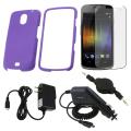 Purple Case/ LCD Protector/ Chargers/ Cable for Samsung Exhibit i515