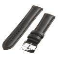 Republic Men's Black Oil Tan Leather Topstitched Watch Strap