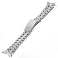 Republic Men's Straight/ Curved Silver-tone Watch Bracelet