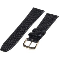 Republic Men's Black Java Lizard Grain Leather Watch Strap