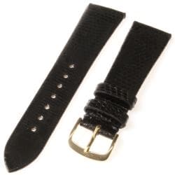 Republic Men's Black Genuine Java Lizard Watch Strap