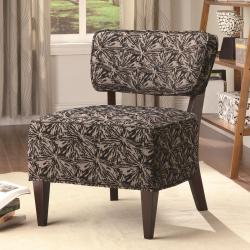 Uno Dark Sunburst Armless Accent Chair