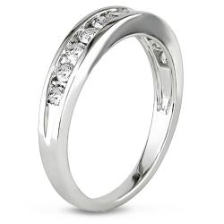 14k White Gold 1/2ct TDW Diamond Semi-eternity Ring (H-I, I2-I3)