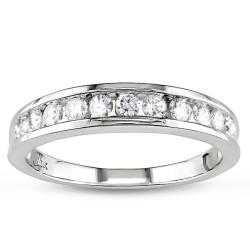 14k White Gold 1/2ct TDW Diamond Semi-eternity Ring (H-I, I2-I3)