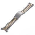 Republic Men's Straight/ Curved End Two-tone Watch Bracelet