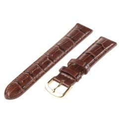 Republic Men's Italian Brown Calfskin Alligator Embossed Hypo-allergenic Watch Strap