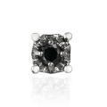 Sterling Silver Black Diamond Accent Single Stud Earring