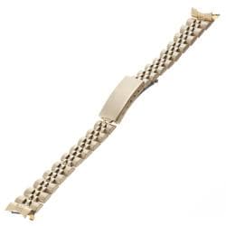 Republic Women's Straight/ Curved End Gold-tone Watch Bracelet