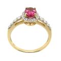 D'sire 10k Gold Pink Tourmaline and 1/3ct TDW Diamond Ring (H-I, I1-I2)