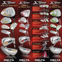 Delta Golf Men's X-2400 Complete Bag and Clubs Set