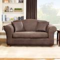 Sure Fit Stretch Leather 2-Piece Sofa Slip Cover