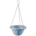 Laura Ashley Blue Satum Wicker Basket