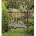 Laura Ashley Chestnut Canopied Metal Garden Bench