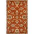 Hand-tufted Rust Dendro Wool Rug (5' x 8')