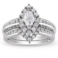 14k White Gold 1 1/2ct TDW Diamond Ring Set (G-H, I1-I2)