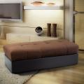 Jackson Brown Leather/ Microfiber Storage Ottoman