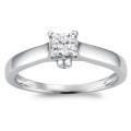 10k White Gold 1/5ct TDW Composite Solitaire Diamond Engagement Ring (I-J, I2)