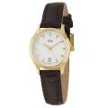 ESQ by Movado Women's 'Folio' Yellow Goldplated Stainless Steel and Leather Quartz Watch