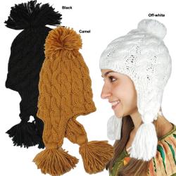 Women's Braid-embellished Pom-pom Hat (Nepal)