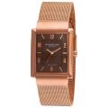 Stuhrling Original Men's Newberry Plaza Brown Mesh Watch