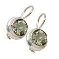 Green Amethyst Sterling Silver Earrings (India)
