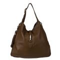 Gucci Jackie Brown Leather Large Hobo Bag