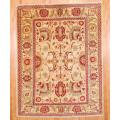Afghan Hand-knotted Vegetable Dye Beige/ Red Wool Rug (6'5 x 8'6)
