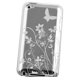 Clear Flower TPU Rubber Skin Case for Apple iPod Touch 4th Gen