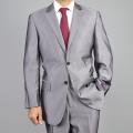 Carlo Lusso Men's Silver Grey 2-Button Suit
