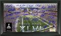 AFC Champs New England Patriots Super Bowl XLVI Signature Gridiron Frame